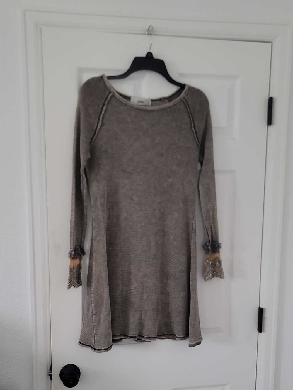 Able Waffle Knit Top in Washed Taupe
